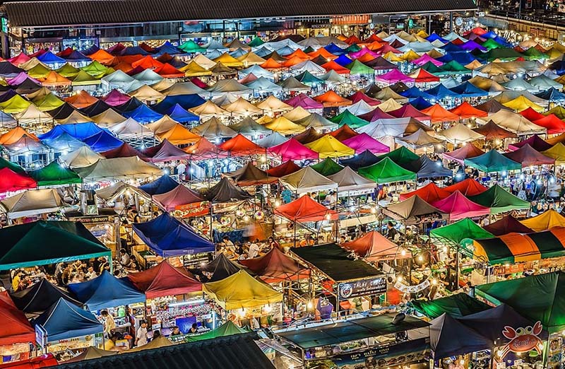 Thai night market - thailand travel guide